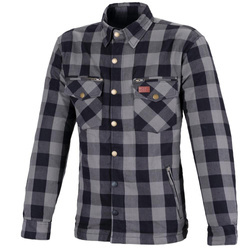 Koszula bawełniana BUSE M11 Karo szara L