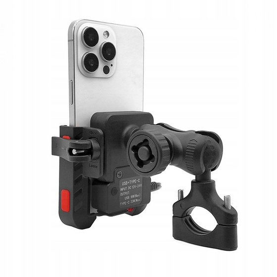 FreedConn MC41 Motorcycle Holder Charger 36W Fast Charging QC 3.0 + USB-C