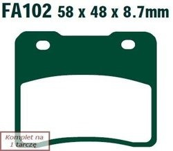 Brake pads EBC FA102 (set on 1 disk)