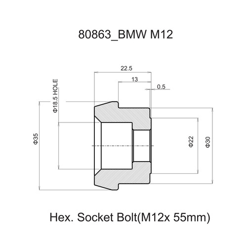 ADAPTER FOR BAREND MIRROR BMW M12