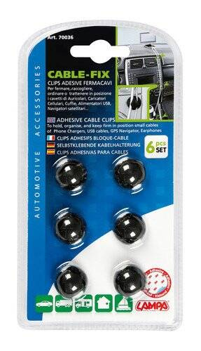 70036 Cable-Fix, adhesive cable clips, 6 pcs