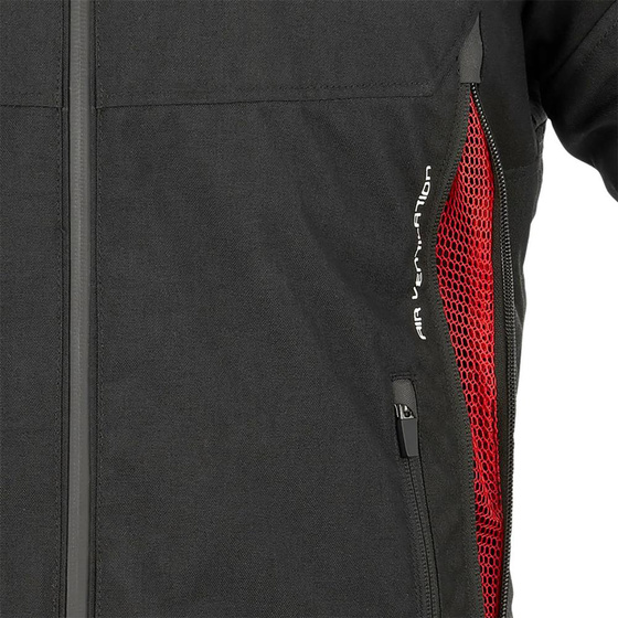 Kurtka motocyklowa BUSE Rico czarno-czerwona 3XL