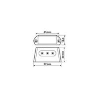 90586 A-ion, 3 Smd Led licence plate lamp, 12V