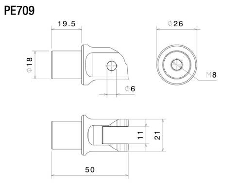 Rizoma peg mounting kit (∅ 18 mm)