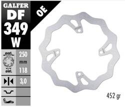 GALFER TARCZA HAMULCOWA PRZÓD SUZUKI RM 250Z/450Z '06-'18 RMX 450Z '10-'17 WAVE (250X118X3MM)