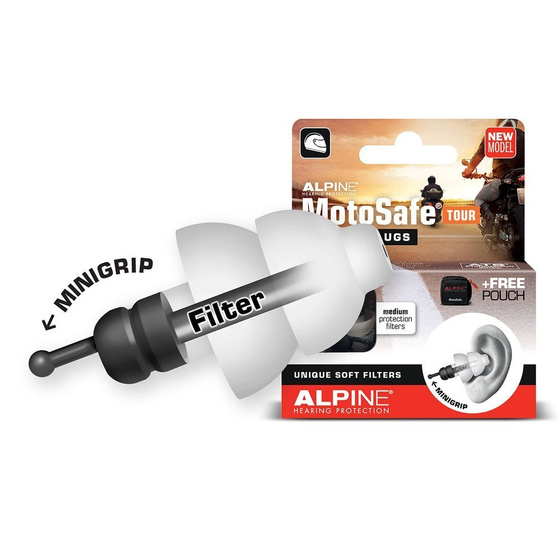 Alpine MotoSafe TOUR Moto Hearing Protection Motorcycle Earplugs - BESTSELLER
