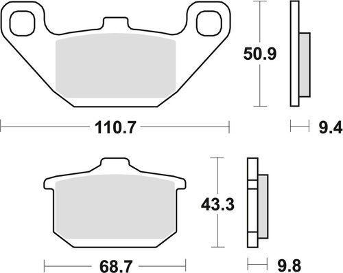 TRW LUCAS BRAKE PADS KH85 ORGANIC KAWASAKI EN 500 90-03, GPZ 600 85-90, VN 750 86-95, GTR 1000 86-93, ZR 1100 96-97, VN 1500 87-99, FRONT/REAR