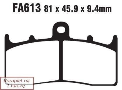 Klocki hamulcowe EBC FA613HH wzmacniane (kpl. na 1 tarcze)
