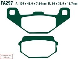 Brake pads EBC FA297 (set on 1 disk)