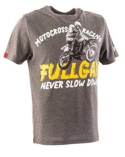 KINI-RB FULLGAS RETRO TEE - HEATHER GREY