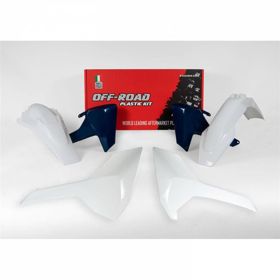 RTECH KOMPLET OWIEWEK HUSQVARNA TE/FE/TX WHITE-BLUE R-KITHSQ-OEM-417