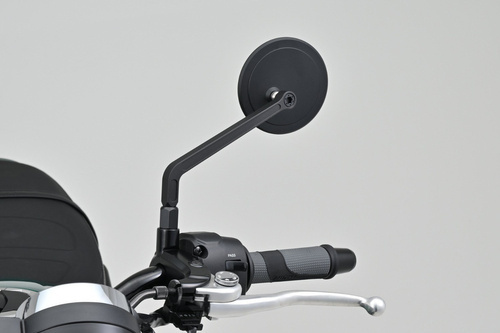 80998 D-MIRROR-21 Aluminum flat mirror round left black