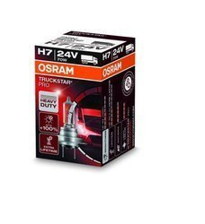 Żarówka (Karton 1szt.) H7 24V 70W PX26D do 100% większa jasność, do 2 razy dłuższa żywotność Truckstar Pro Plus 100%