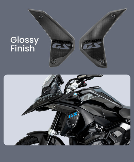 LOBOO Panel chłodnicy z włókna węglowego (czarny metal) do BMW R1300GS (2023-) Carbon Fiber Radiator Panel (10.3.32131.001.11)