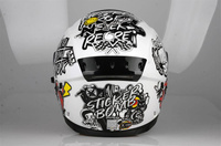 Kask Motocyklowy LAZER RAFALE EVO Stickerbomb (kol. Biały - Czarny - Srebrny - Czerwony) rozm. L