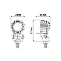 72363 Cyclops-Round, auxiliary light, 1 Led - 9/32V - Focus beam
