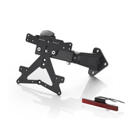 Outside street license plate support kit