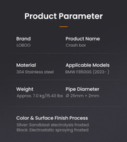 LOBOO Crash Bar do BMW F850GS (2023-) Silver (10.3.01033.001.21)