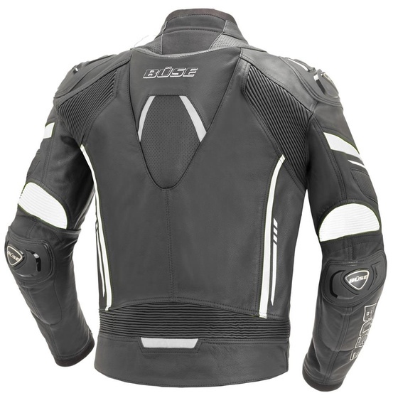 Kurtka skórzana BUSE Imola czarno-biały 52