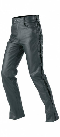 Spodnie motocyklowe skórzane BUSE Schnurjeans czarne 56