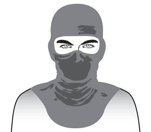 91436 Mask-Neck, technical fabric balaclava with neck warmer