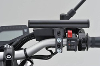 77435 MOUNT BAR 155MM Ø22.2MM BLACK MASTER CYLINDER CLAMP TYPE