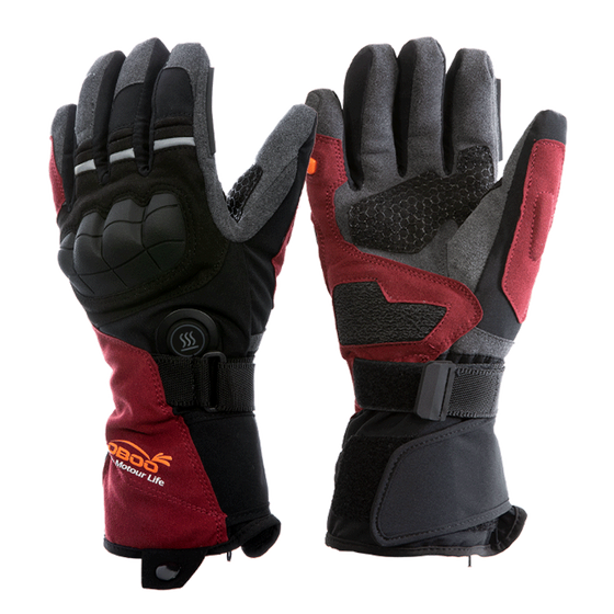 LOBOO Podgrzewane rękawice motocyklowe Czerwone (01.2.09052.001.01)
