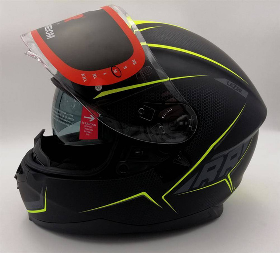Kask Motocyklowy LAZER VERTIGO EVO Race (kol. Czarny - Żółty) rozm. M