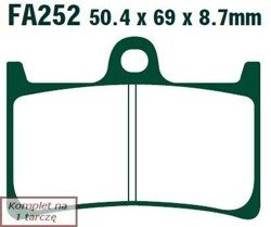 Klocki hamulcowe EBC FA252 (kpl. na 1 tarcze)