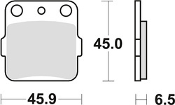 TRW LUCAS KLOCKI HAMULCOWE KH84/3 SINTER OFFROAD HONDA CR 80 / 85 86-08, KAWASAKI KXF 400 03-06, SUZUKI LTZ 400 03-, YAMAHA YZ 125 / 250 '89, YFM 89-04, YFZ 350 90-06, TYŁ