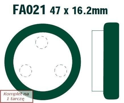 Brake pads EBC FA021 (set on 1 disk)