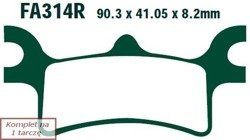 Brake pads EBC FA314R (set on 1 disk)