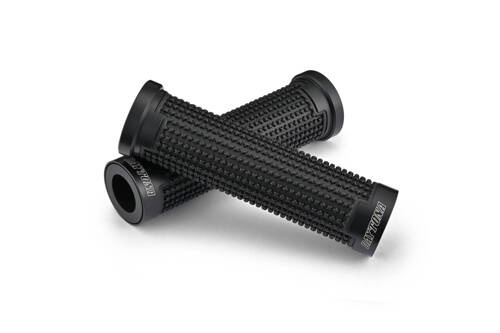 GRIP W/ALU."GGDM-CROSS"7/8" BLACK&BLACK,125MM