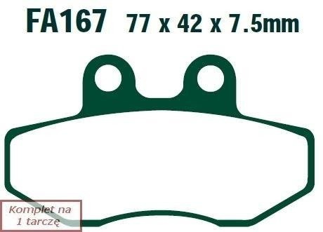 Klocki hamulcowe EBC FA167 (kpl. na 1 tarcze)