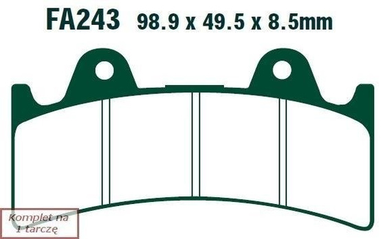 Brake pads EBC FA243 (set on 1 disk)