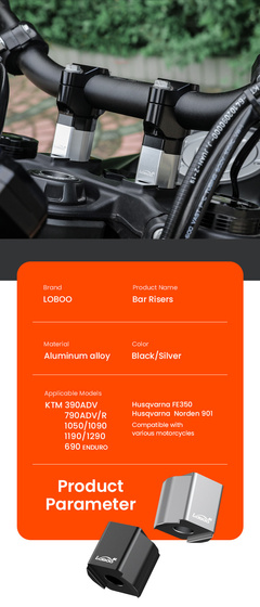 LOBOO Podwyższenie kierownicy do KTM690 ENDURO/R, KTM790, KTM890, KTM1050 , KTM1090 , KTM1190 , KTM1290 , KTM1290 Super Adventur
