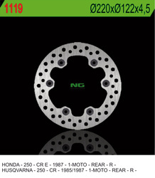 NG TARCZA HAMULCOWA TYŁ HUSQVARNA CR 250 '85-'87 HONDA CR 250 87 ' (220X122X4,5)
