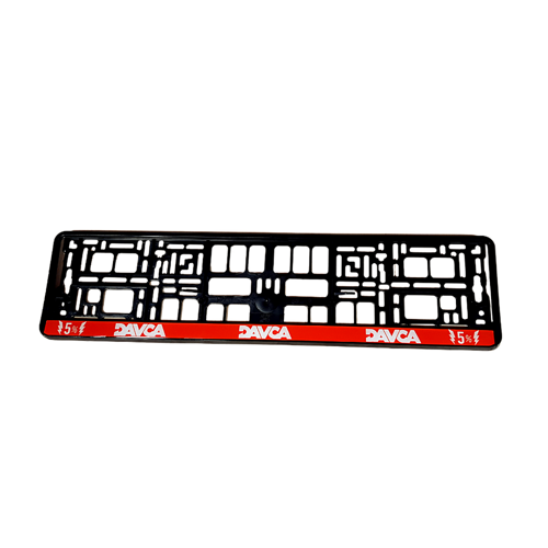 DAVCA licence plate holder
