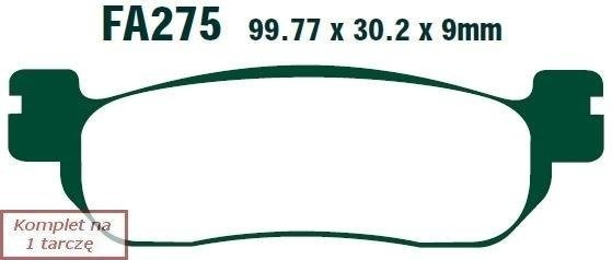 Klocki hamulcowe EBC FA275TT (kpl. na 1 tarcze)