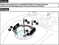 Ducati Multistrada 1200 (2015-2017)/1260 (2018-) Tank ring Lock it