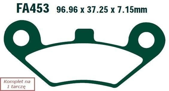 Brake pads EBC FA453TT (set on 1 disk)