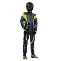 Sparco Prime-K Advanced Kart Karting Racing Suit black grey yellow