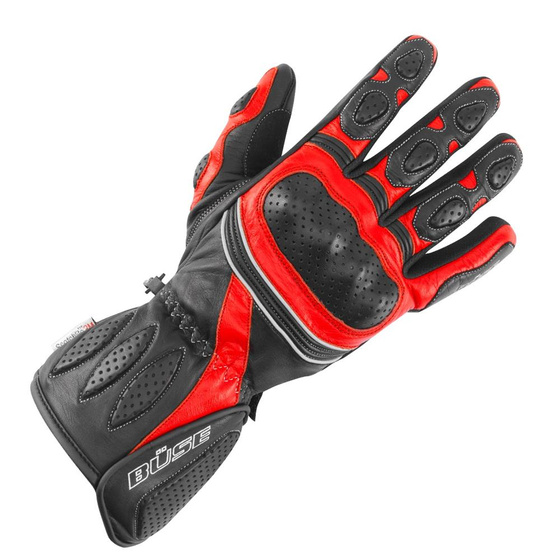 Rękawice motocyklowe BUSE Pit Lane czarno-czerwone 11