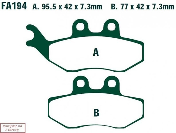 Brake pads EBC FA194 (set on 1 disk)