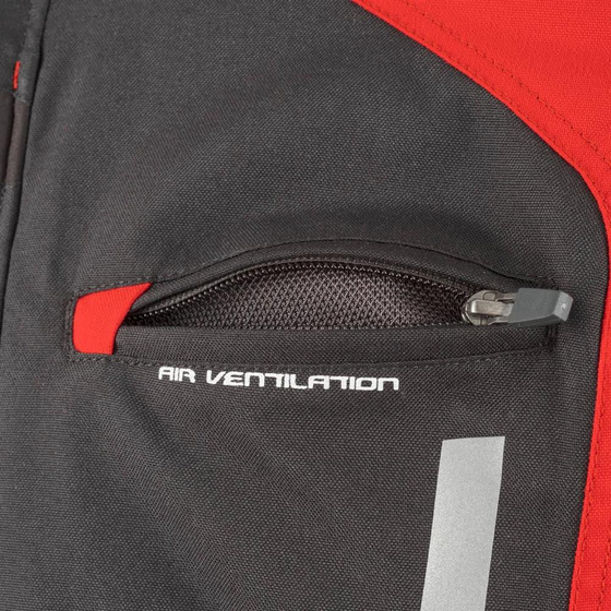 Kurtka motocyklowa BUSE Torino Pro czarno-czerwona XL