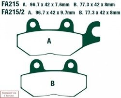 Brake pads EBC FA215/2V V-PAD (set on 1 disk)