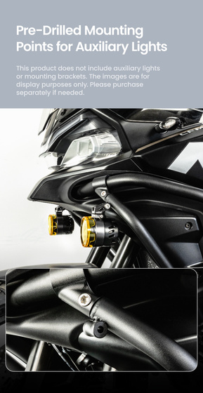 LOBOO Crash Bar boczne oraz osłony chłodnicy do CFMOTO 700MT ADV (2025-) srebrne (10.3.01613.001.21)