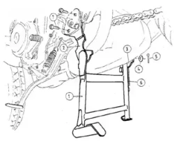 Yamaha TDM 850 (1991-2001) Stopka centralna