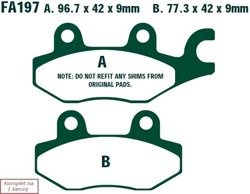 Brake pads EBC FA197 (set on 1 disk)