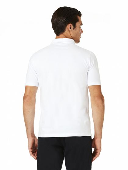 Mens polo shirt Lamborghini Stretch Piquet PREMIUM white